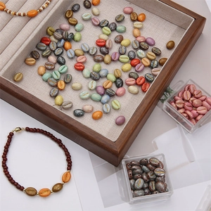 DIY acryl kralen in koffieboon vorm met glazuurtextuur voor sieraden en telefoonkettingen