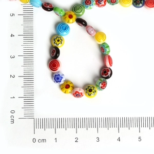 Colorful 8-10mm Millefiori flower glass beads for DIY jewelry making necklaces and bracelets