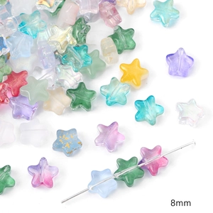 Detail van 8mm stervormige acryl kralen in gemengde kleuren voor DIY-sieraden
