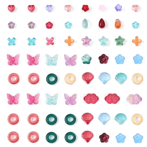 Gemengde Kleur Glas Lampwerk Kralen Voor DIY Sieraden Maken Antieke Stijl Vlinder Wolk Bloem Bloemblad Haarseld Armband Ketting Accessoires