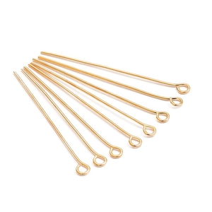 Gold plated iron eye pins for DIY jewelry making earrings