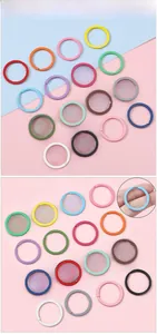 Detailansicht der 30mm bunten flachen Eisen-Schlüsselringe für DIY Handwerk und Zubehör
