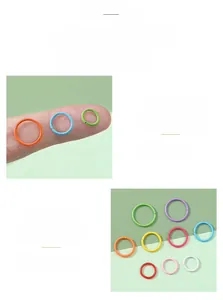 Macro di anellini colorati in ferro per gioielli fai da te e portachiavi