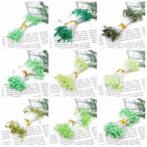 Artificial Green Flower Stamen Foam Berry Stems For DIY Wedding Party Floral Arrangement Handmade Craft Material Accessory