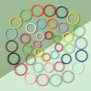 Anellini aperti in metallo colorato a spirale per accessori per creazione gioielli DIY