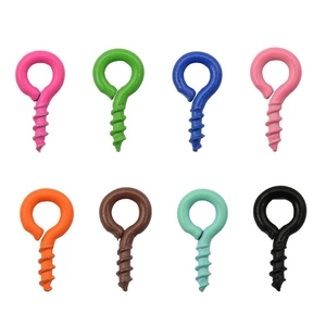Colorful Iron Eye Screw Hooks Small Sheep Eye Nails Jewelry Findings DIY Craft Accessories For Keychains Necklaces Pendant Hanging