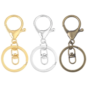Alloy Lobster Clasp Keychain Set Metal Key Rings With Swivel Connector DIY Jewelry Making Accessories For Handbags