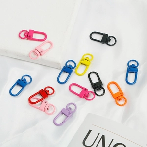 Colorful spray-painted lobster clasps for DIY keychains and bag accessories set