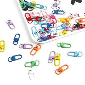 Colorful matte painted swivel snap hooks for DIY keychains and accessory making