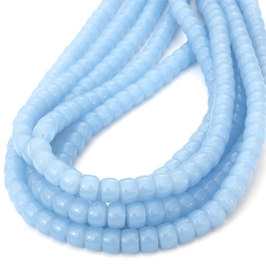 8mm light blue glass barrel beads for DIY handmade bracelet and jewelry making