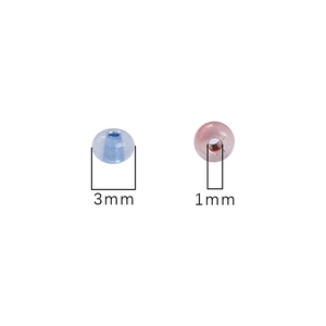3mm glass seed beads in purple and pink with 1mm hole diameter for DIY jewelry
