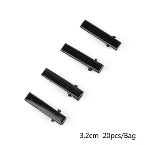Set of 20 pieces 3.2cm black metal alligator hair clips for DIY hair accessories