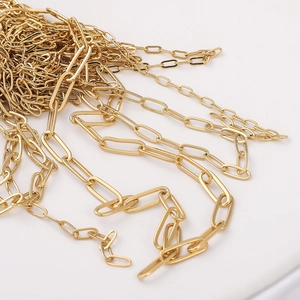 Poliertes 14K Gold Filled flache lange O-Kette für DIY Armband und Schmuckherstellung
