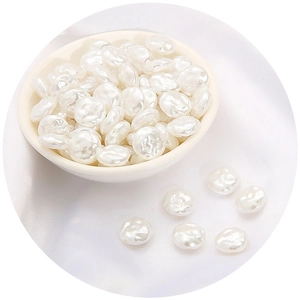 Baroque style white irregular ABS faux pearls for DIY jewelry making and crafts
