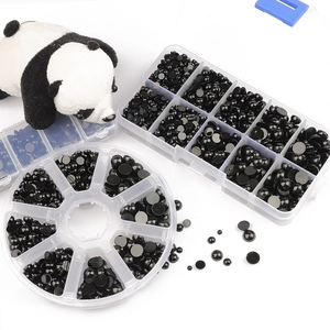 Handmade Acrylic Animal Eyes And Nose Combo Collection For Plush Toy Making Doll Accessories Flat Back Cartoon Craft Beads