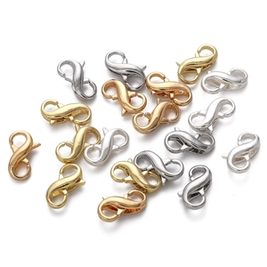 Cierres de resorte bañados en oro de 14K para hacer collares DIY en tres colores