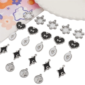 Exquisite alloy DIY jewelry pendants in heart, moon and angel designs for necklaces