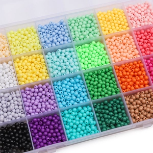 Acrylic Solid Color Round Loose Beads With Hole For DIY Jewelry Making Bracelet Necklace Hand-made Crafting Accessories