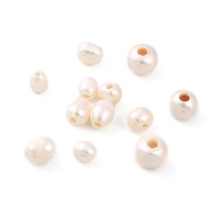 Natural freshwater pearl beads set in various shapes for DIY jewelry making and crafts