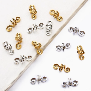 Spiralförmige Dreadlock-Perlen aus Legierung in Gold und Silber für Haarflechtfrisuren