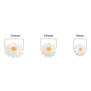 Natürliche Muschel-Gänseblümchen-Anhänger in 8mm, 10mm und 12mm für DIY-Schmuckherstellung