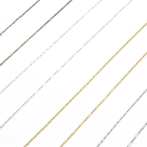 Parallel gold and silver bamboo style iron chains for DIY jewelry making and hair accessories