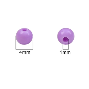 Lichtpaarse 4mm acryl kralen met 1mm gat voor DIY sieraden en armbanden maken