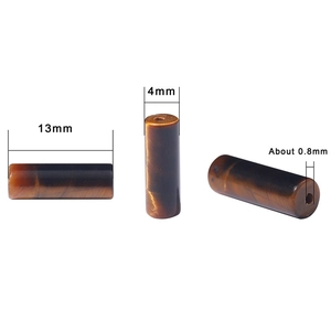 Tiger eye stone cylinder tube beads 13x4mm for DIY jewelry making with dimensions