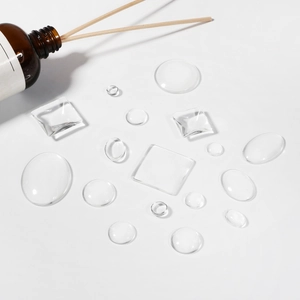 Clear glass cabochons in various shapes for DIY jewelry making and craft supplies