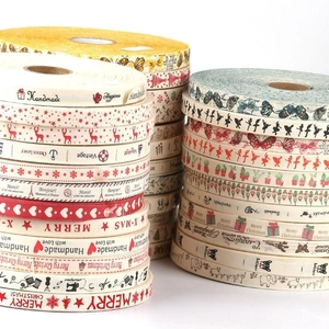 Printed Cotton Ribbon For DIY Jewelry Making Handmade Decorative Ribbon Tape For Earrings Gift Wrapping Wedding Decor