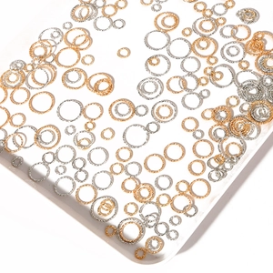 Conectores de joyería DIY dorados y plateados con superficie texturizada para pendientes