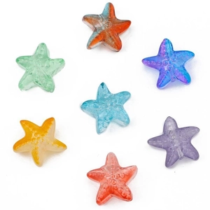 Perles en verre en forme d'étoile de mer pour bijoux DIY aux couleurs vives variées