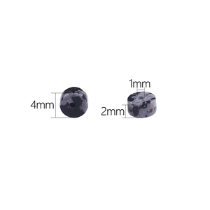 Natural gray marble texture spacer beads for DIY jewelry with 4mm diameter and 2mm thickness