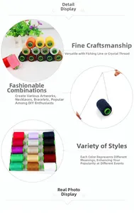 Macro shot of assorted colorful sewing thread spools for professional DIY jewelry crafts