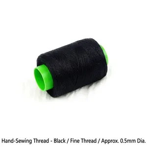 0.5mm black sewing thread on a green plastic spool for DIY handicrafts and home repairs
