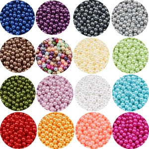 Round ABS Imitation Artificial Pearl Beads For DIY Jewelry Making Scrapbooking Craft Accessories Smooth Luster Beads For Crafts