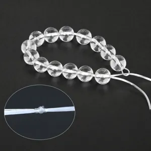 Flat transparent elastic crystal string for DIY beaded bracelets and jewelry making