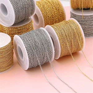 Catena a O in Rame Placcato Oro 14K Catena di Estensione per Gioielli Fai da Te Collane Bracciali Accessori Materiale
