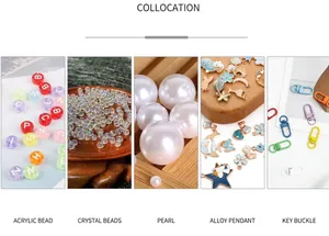 Collection of glass seed beads, acrylic letter beads and alloy charms for DIY jewelry making