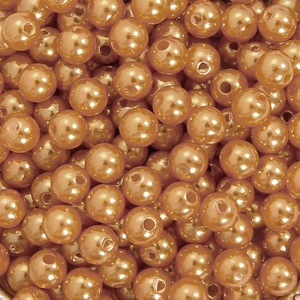 Champagne gold ABS faux pearls with pre-drilled holes for DIY jewelry and hairpins