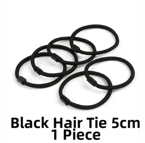 Dettaglio degli elastici per capelli neri da 5cm con fibbia per accessori fai-da-te