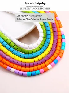 Kleurrijke 6mm polymeerklei tussenkraaltjes voor het maken van DIY-sieraden en kettingen