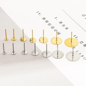 Edelstahl-Ohrstecker in Gold und Silber für die DIY-Schmuckherstellung in Sets