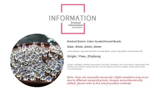 Macro detail of multi-size round crystal AB beads for DIY jewelry and crafts making