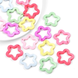 Pendentifs étoiles en acrylique macaron pour création de bijoux et loisirs créatifs