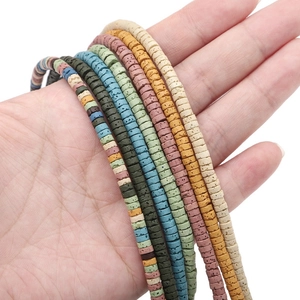 Colorful porous volcanic lava stone spacer beads for DIY bracelet and necklace making