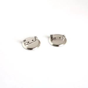 Zilveren metalen ronde speld basis met veiligheidsspeld voor DIY sieraden accessoires