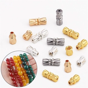 Copper Barrel Screw Clasp Connector For DIY Jewelry Making Necklace Bracelet Finding Accessories Threaded Fastener Clasp