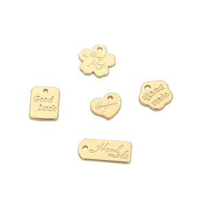 Ciondoli portafortuna a forma di cuore placcati oro 14K per gioielli fai da te e accessori