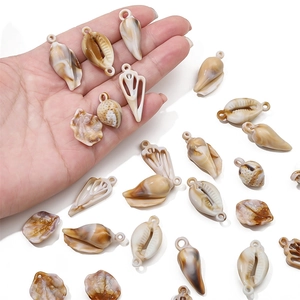Acrylic shell charms for DIY jewelry making including earrings and bracelet pendants